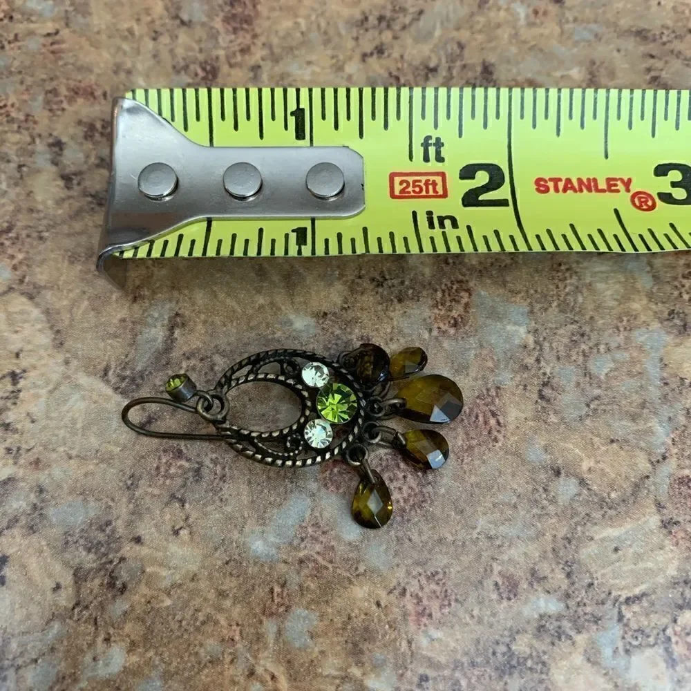 Greenish Vintage Style Chandelier Earrings
